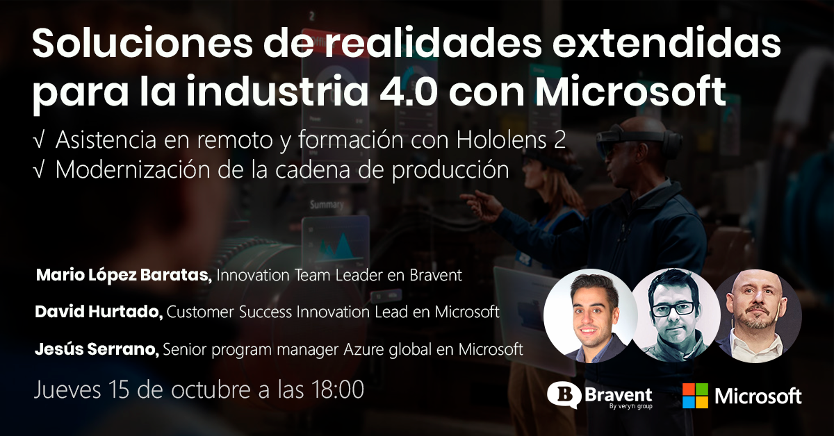 Webinar: Soluciones de realidades extendidas para la industria 4.0 con Microsoft