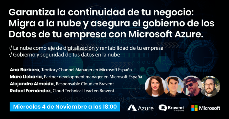 Garantiza la continuidad de tu negocio: Migra a la nube y asegura el gobierno de los Datos de tu empresa con Microsoft Azure