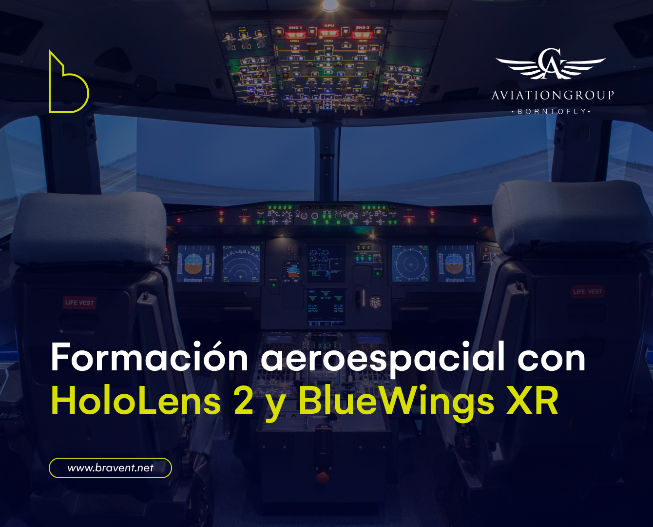 Bravent desarrolla el proyecto BlueWings XR para Aviation Group